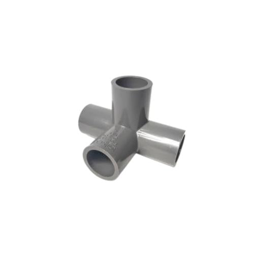 1 IN / TM Tee 4 Way 90 Derajat Fitting Pipa Hidroponik PVC Pcs