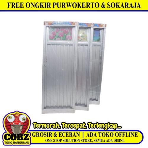 6 CM x 67 CM x 186 CM / HILTON Pintu Kamar Mandi Galvalum Kiri Set