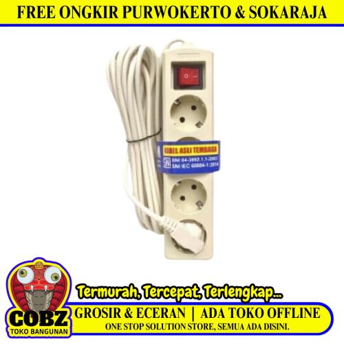 4 LUBANG x 500 CM / SUNSAFE Stop Kontak Colokan Terminal Kabel 5 M