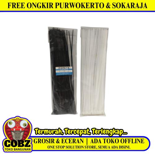 2.5 MM x 300 MM / POPEYE Kabel Cable Ties Tali Ripet 30 CM Putih Pack