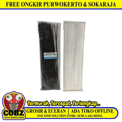 2.5 MM x 300 MM / POPEYE Kabel Cable Ties Tali Ripet 30 CM Putih Pack