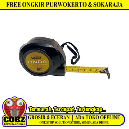 5 M / ONDA MT M-TUL Meteran Alat Ukur Tukang Bangunan Measuring Tape