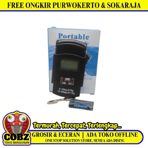 50 KG / COBZ WH-A08 Timbangan Gantung Digital Mini Crane Scale Portable