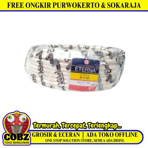 2 INTI x 1.5 MM x 50 M / ETERNA NYM Tunggal Kabel Tembaga SNI Putih Roll