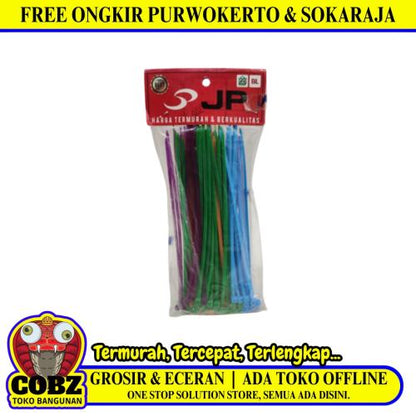 2.5 MM x 150 MM / JP Kabel Cable Ties Tali Ripet 15 CM Warna Pack