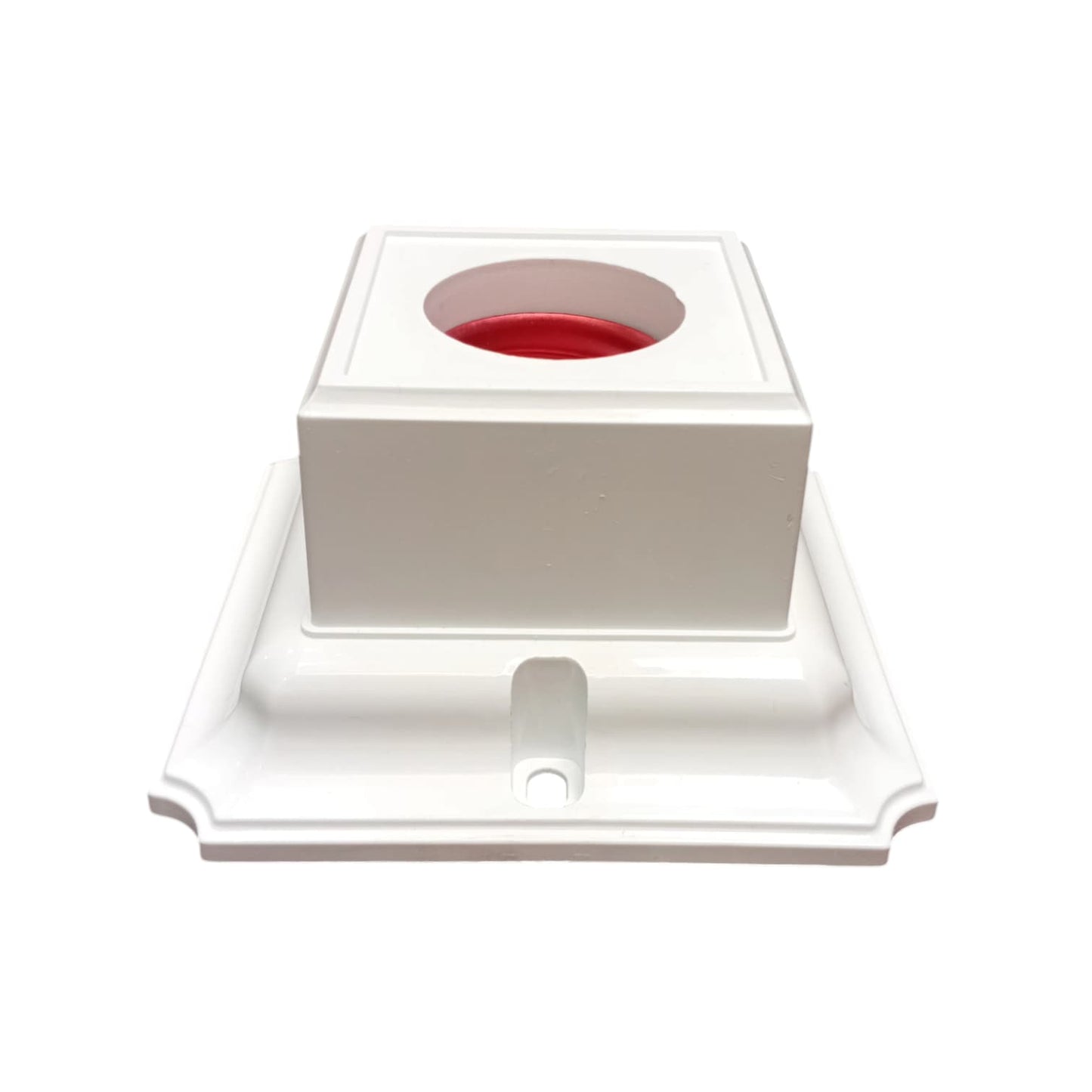 MIKOTEK Fitting Tempat Lampu Plafon Atap Tempel Kotak Besar Putih