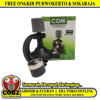 COM U12 RM Regulator Kepala Tabung Gas LPG Tekanan Rendah + Meteran