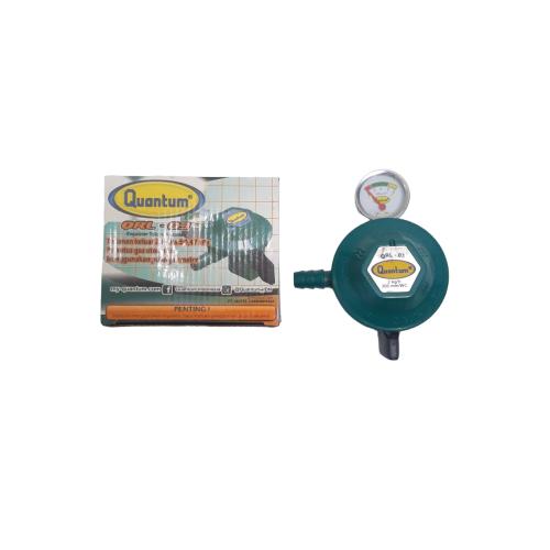 QUANTUM QRL-03 Regulator Kepala Tabung Gas LPG Tekanan Rendah + Meteran