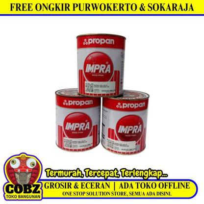 1 KG / IMPRA WOODSTAIN MUDA Cat Plitur Kayu Wood Stain Oil Based  Paint Kaleng