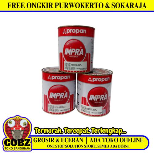 1 KG / IMPRA WOODSTAIN MUDA Cat Plitur Kayu Wood Stain Oil Based  Paint Kaleng