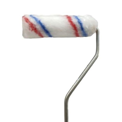 4 INCH / PINE HILL  Kuas Busa Roll Cat Tembok Kayu Besi Kecil + Gagang Set