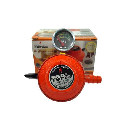 TOP GAS TGR002 Regulator Kepala Tabung Gas LPG Tekanan Rendah + Meteran