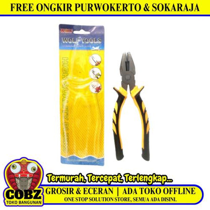 8 IN / WOLF Tang Kombinasi Kawat Kabel Combination Pliers