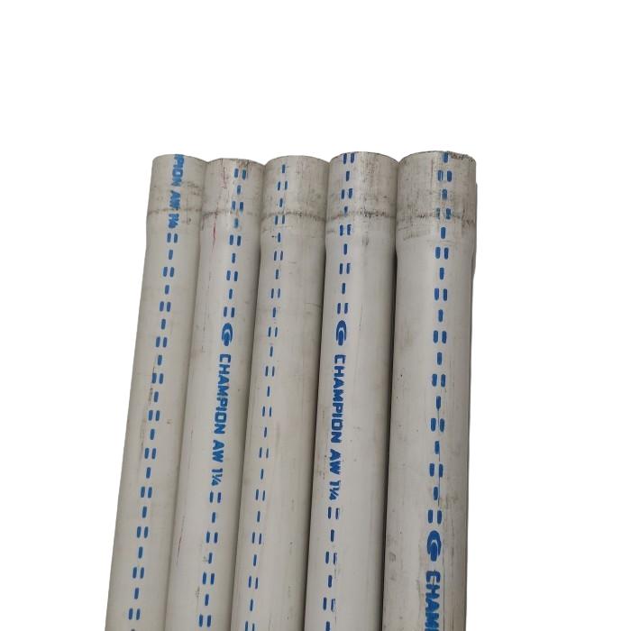 1 1/4 IN x 400 CM / CHAMPION AW Lis Biru Pipa Pralon Paralon PVC Putih Batang