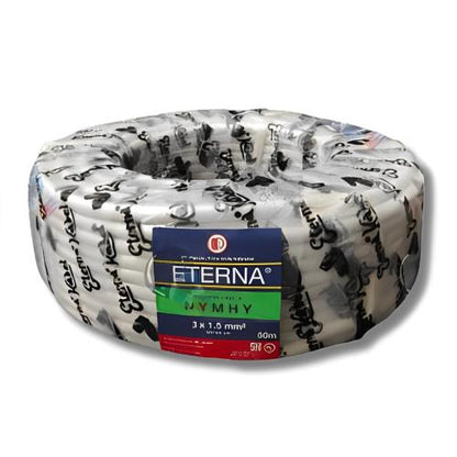3 INTI x 1.5 MM x 50 M / ETERNA NYMHY Serabut Kabel Tembaga SNI Putih Roll