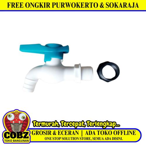 1/2 IN / SKL Kran Air Tembok Taman Kamar Mandi Plastik PVC