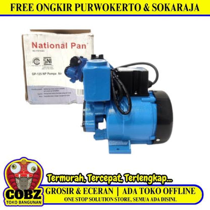 NATIONAL PAN GP125 Pompa Air Sumur Dangkal Semi Jet Pump Non Otomatis Set