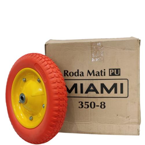 8 IN / MIAMI Roda Ban Mati Gerobak Angkong Sorong Pasir Cor Set