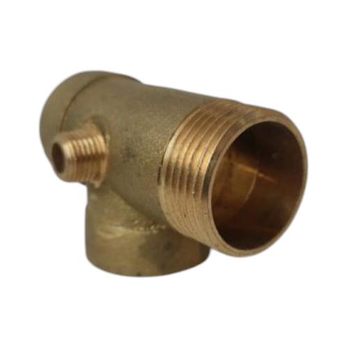 1 IN / TM Tee Pompa Air Cabang 4 Sambungan Tabung Otomatis Kuningan