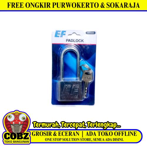 40 MM / EF Gembok Pintu Pagar Padlock Anti Maling Leher Panjang
