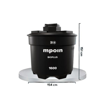 1600 L / M POIN + BIO PLUS B 1600 Septic Tank Sepiteng Tangki PVC Silver Stone Set