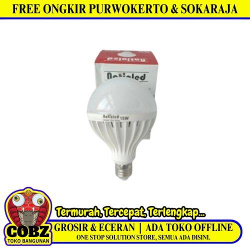 15 WATT / NATIOLED LED Lampu Bohlam Bulb Moto Putih
