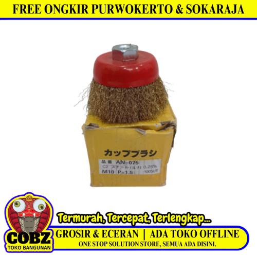 3 IN / NEW DELAND Sikat Kawat Mangkok Kuningan Pembersih Karat Kerak