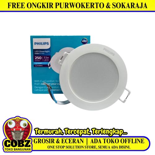 3.5 WATT / PHILIPS LED Downlight Lampu Tanam Plafon Putih