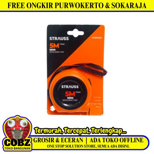 5 M / STRAUSS STRP0505 Meteran Alat Ukur Tukang Bangunan Measuring Tape