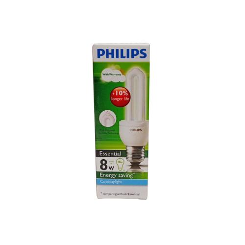 8 WATT / PHILIPS Essentials Lampu Bohlam Jari Tube Putih