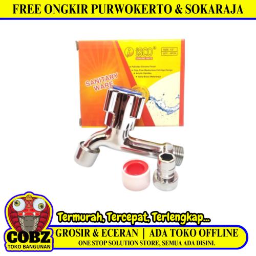 1/2 IN / ISCO WTS C1039  Kran Air Tembok Taman Kamar Mandi Stainless