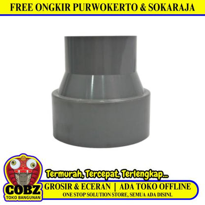 2 INx1 1/4 IN/RUCIKA D-IN Increaser Verlop Sok Flock Fitting Pipa PVC