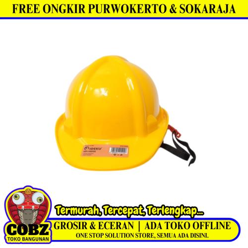 IDEKU Helm Proyek Tukang Safety Pelindung Keselamatan Kepala Kuning