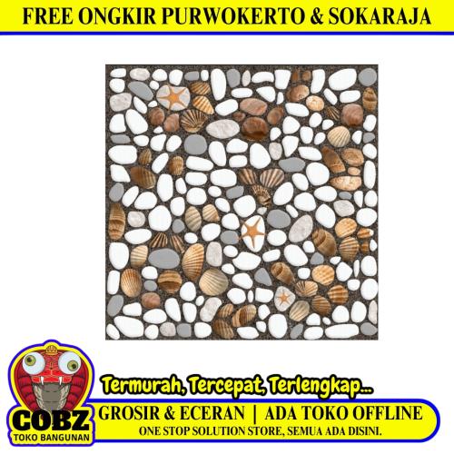 40 CM x 40 CM / ARWANA CARRIBEAN Keramik Lantai Teras Garasi Matte Brown Dus