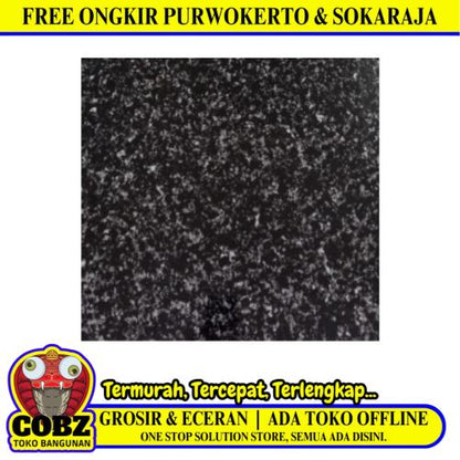 60 CM x 60 CM / COVE BLACK PEARL LAMBRADOR Granit Lantai Rumah Glossy Dus