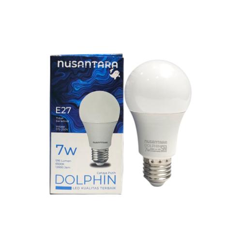 7 WATT / NUSANTARA DOLPHIN LED Lampu Bohlam Bulb Putih