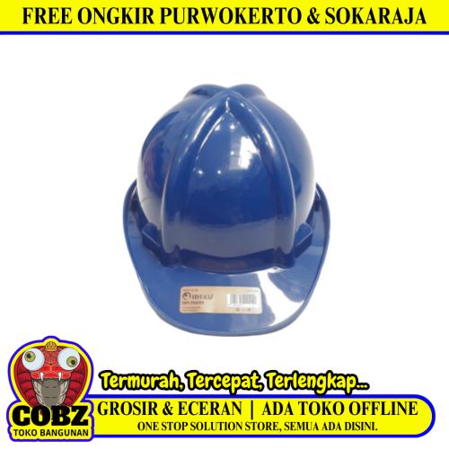 IDEKU Helm Proyek Tukang Safety Pelindung Keselamatan Kepala Biru