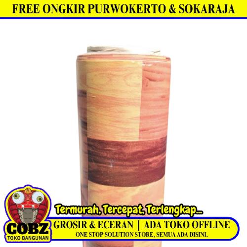 120 CM x 15 M / COBZ Karpet Perlak Lantai Meja Vinyl PVC Coklat Tua Roll