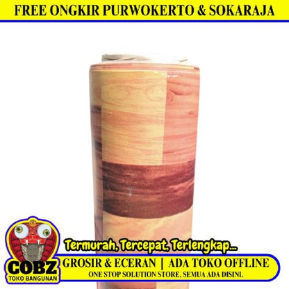 120 CM x 15 M / COBZ Karpet Perlak Lantai Meja Vinyl PVC Coklat Tua Roll
