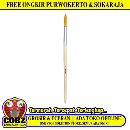 6MM/ JOYKO BR-8 Kuas Lukis Tembok Kayu Besi Air Acyrilc Paint Brush