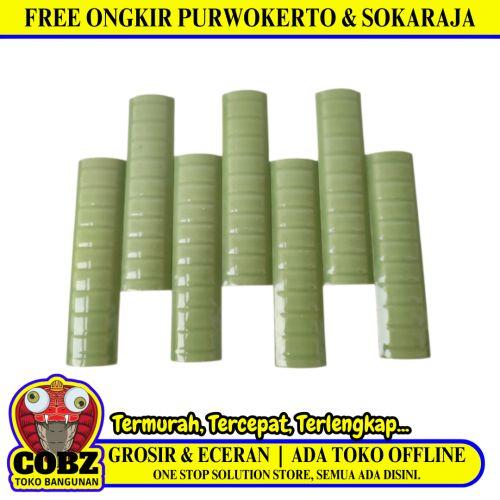 10 CM / NM Kuku Macan Bon Bon Lis Keramik Permukaan Hijau Lembar