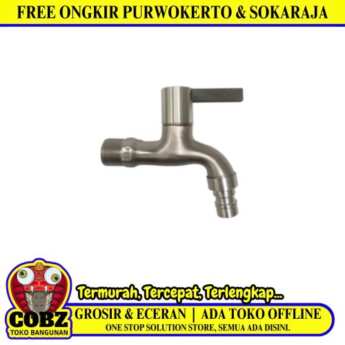 1/2 IN /BRACHIO SUS304 Kran Air Taman Kamar Mandi Mesin Cuci Stainless