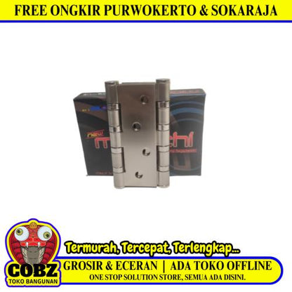 4 IN / MORECHI Engsel Kupu Kupu Pintu Jendela Hinge Stainless Set