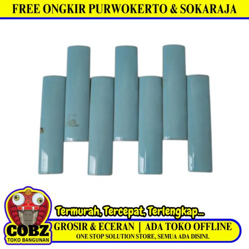 10 CM / TM Kuku Macan Bon Bon Lis Keramik Permukaan Light Blue Lembar