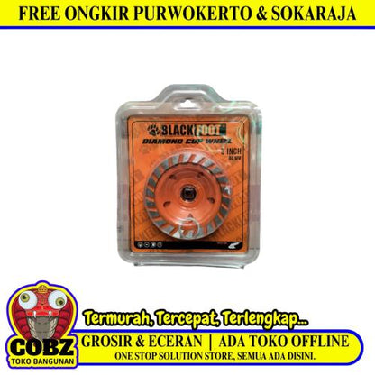 3 IN / BLACKFOOT Mata Gerinda Keramik Diamond Cup Grinding Wheel