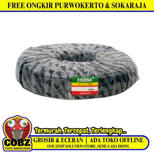 4 INTI x 0.75 MM x 50 M / ETERNA NYYHY Serabut Kabel Tembaga SNI Hitam Roll
