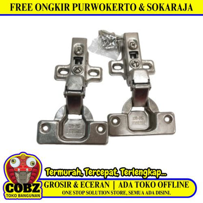 35 MM / HUBEN AP Engsel Sendok Bengkok Lemari Non Hidrolik Besar Set