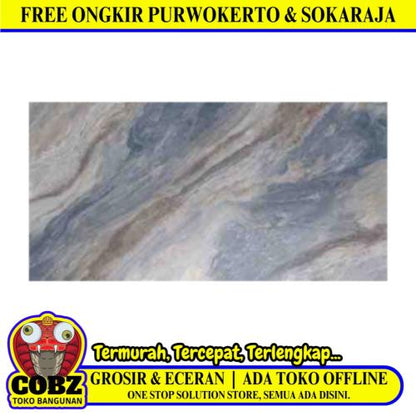 90 CM x 180 CM / SERENITY TRIBECA BLUE Granit Lantai Rumah Glossy Dus