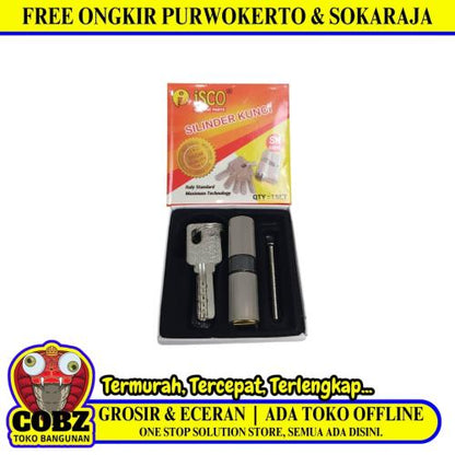 ISCO Silinder Anak Kunci Pintu Cylinder Lock Besar + 5 Kunci Set
