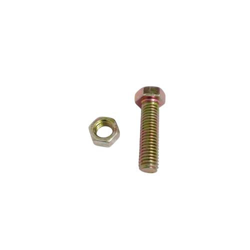M 8 x 30 MM / TM Baut Mur Hexagon Bolt Nut Flat Head Kuning Biji